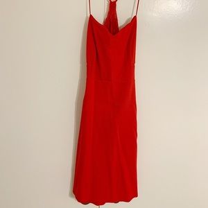 Red mini dress